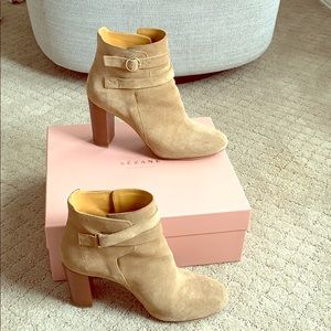 Sézane Paris, tan leather booties